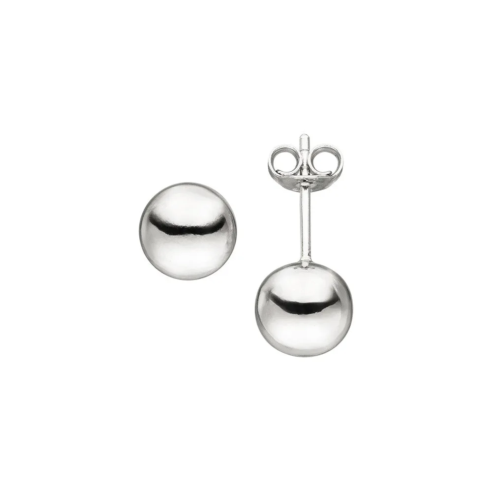 Ohrstecker Kugel 8 mm 925 Sterling Silber Ohrringe Kugelohrstecker
