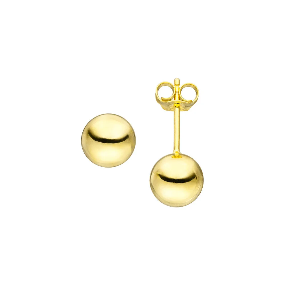Ohrstecker Kugel 8mm 925 Sterling Silber gold vergoldet Ohrringe Kugelohrstecker