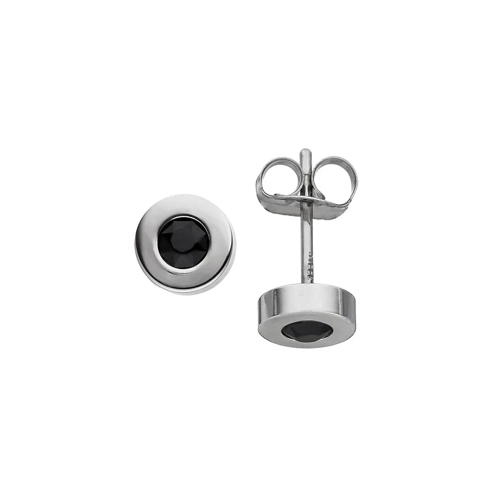 Ohrstecker rund aus Edelstahl mit SWAROVSKI® ELEMENTS Ohrringe 5 8 mm