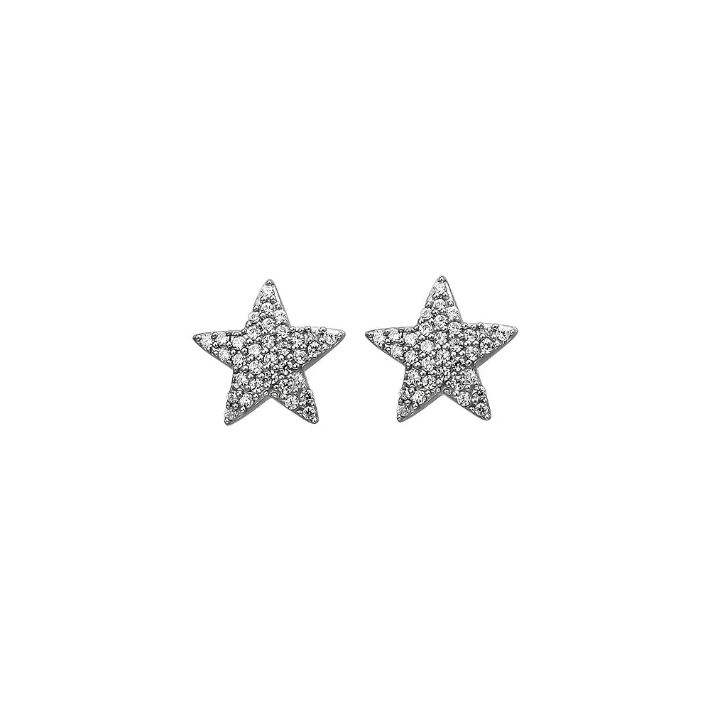 Ohrstecker Stern 925 Sterling Silber 68 Zirkonia Ohrringe Silberohrringe