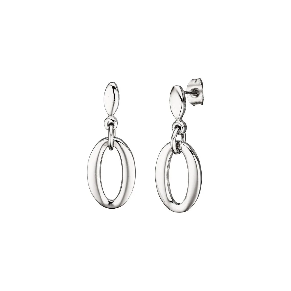 Ohrhänger oval Edelstahl Ohrringe Ohrstecker