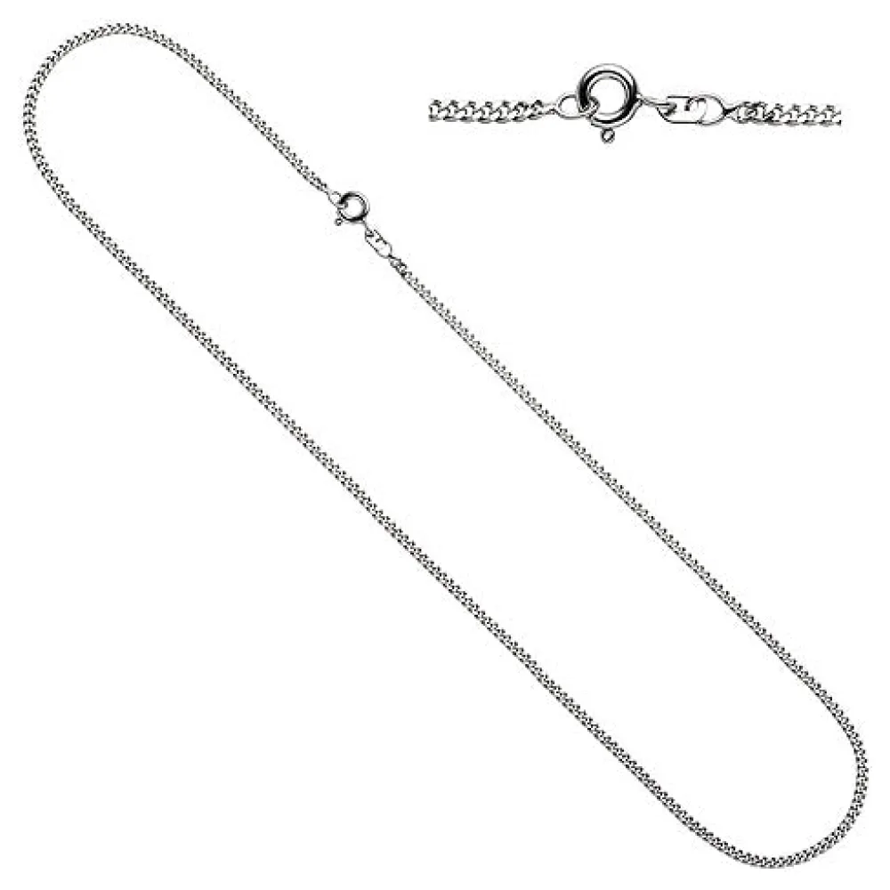Panzerkette 925 Silber 1 7 mm 45 cm Kette Halskette Silberkette Federring