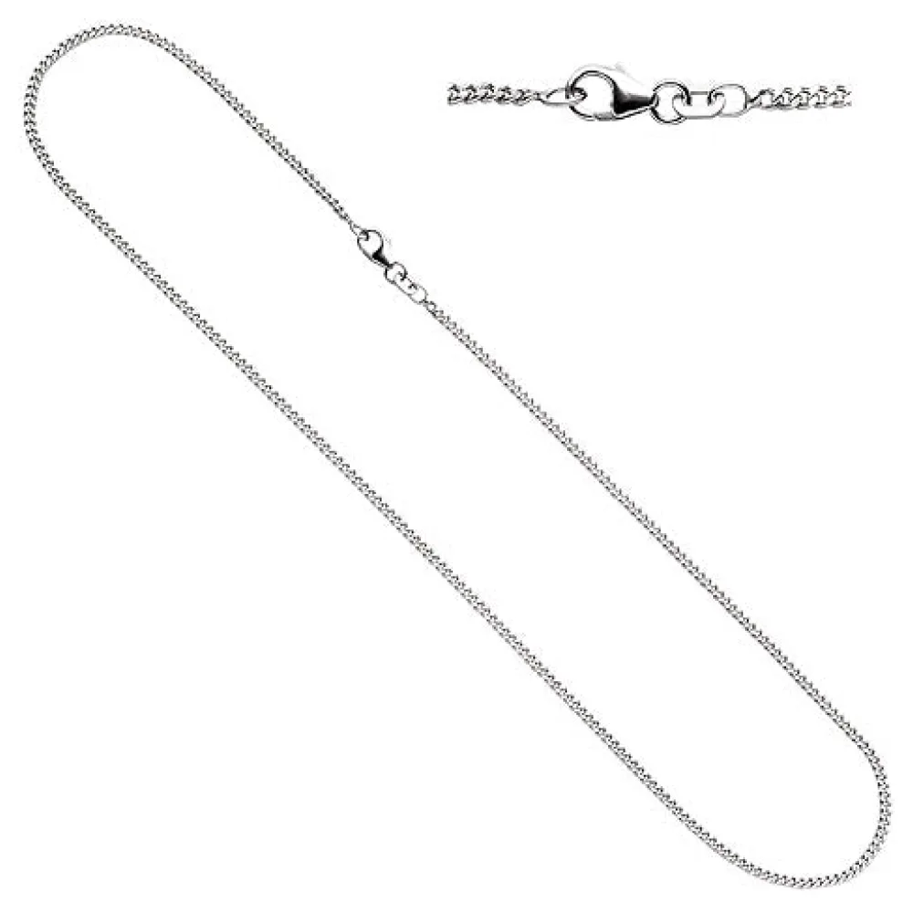 Panzerkette 925 Silber 1 7 mm 45 cm Kette Halskette Silberkette Karabiner