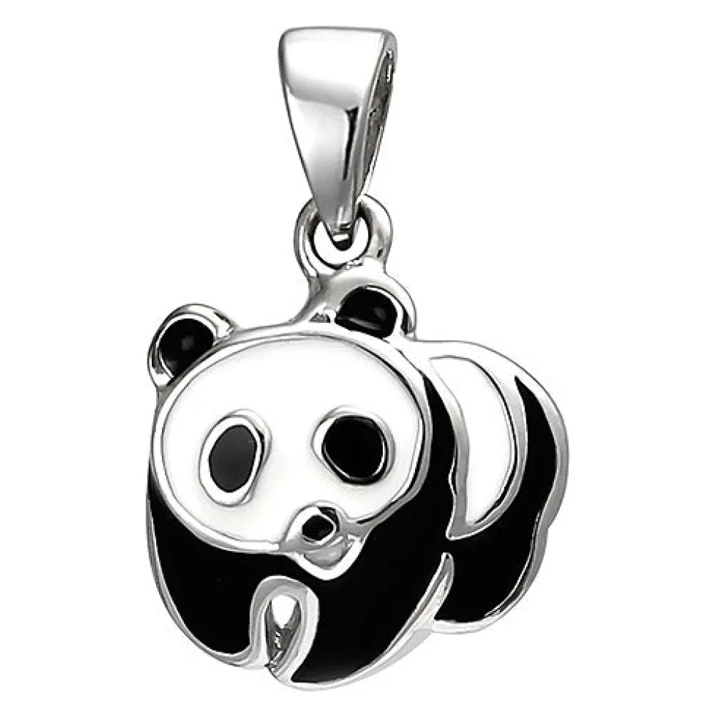 Kinder Anhänger Panda 925 Sterling Silber Silberanhänger