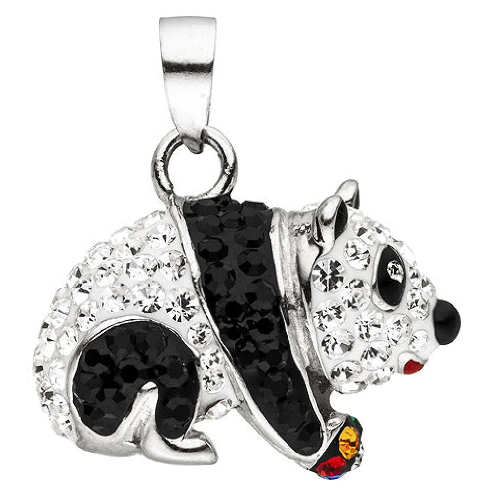 Kinder Anhänger Panda Pandabär 925 Sterling Silber
