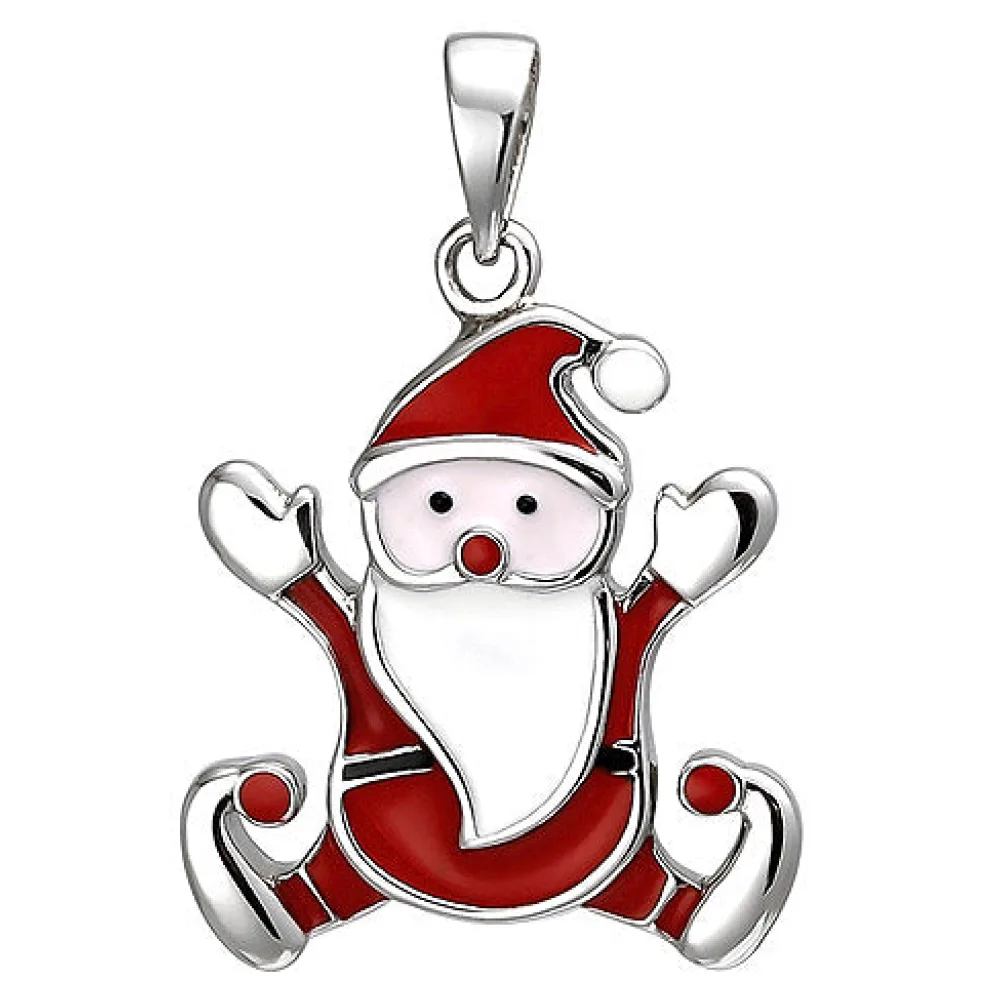 Kinder Anhänger Weihnachtsmann 925 Sterling Silber