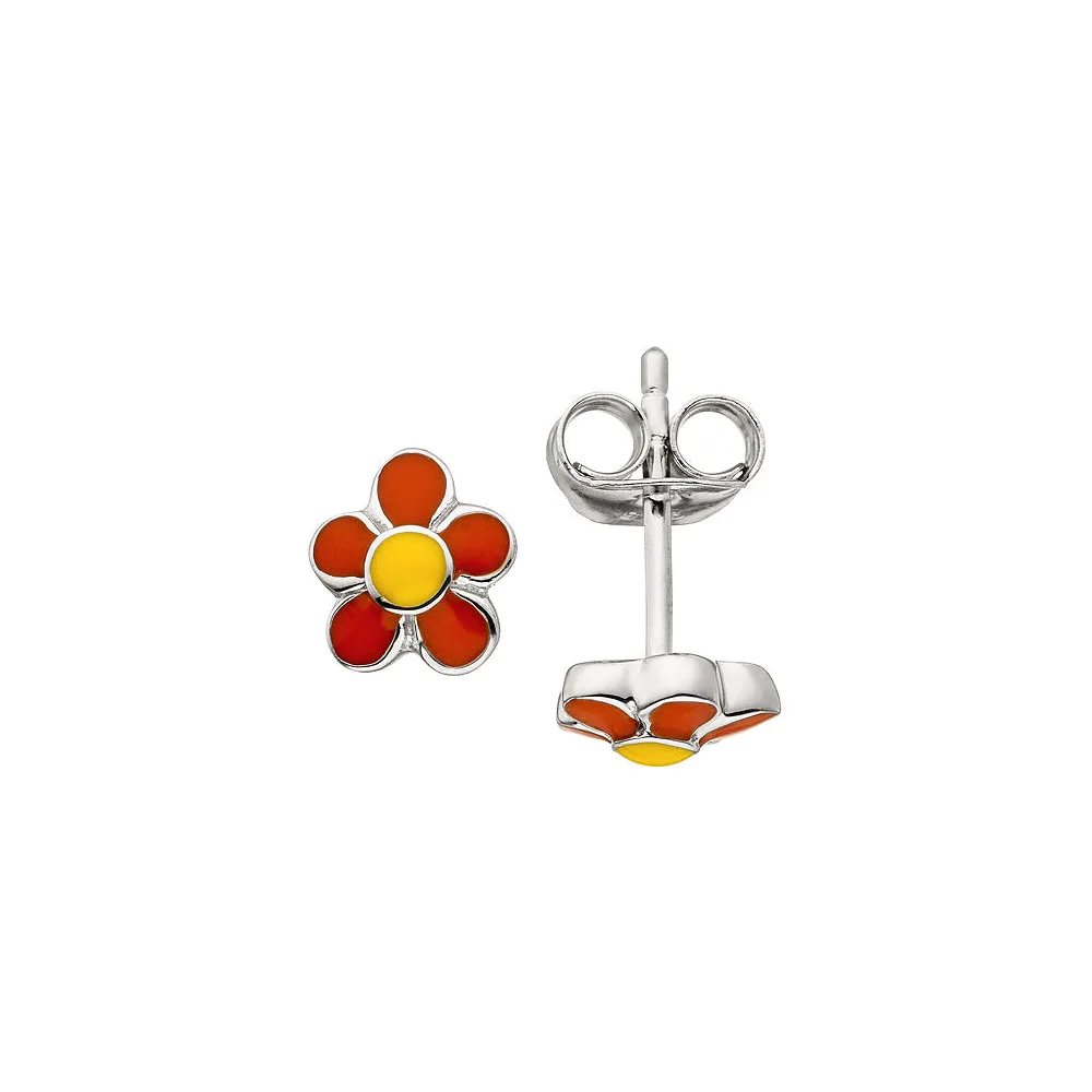 Kinder Ohrstecker Blume 925 Sterling Silber Ohrringe Kinderohrringe