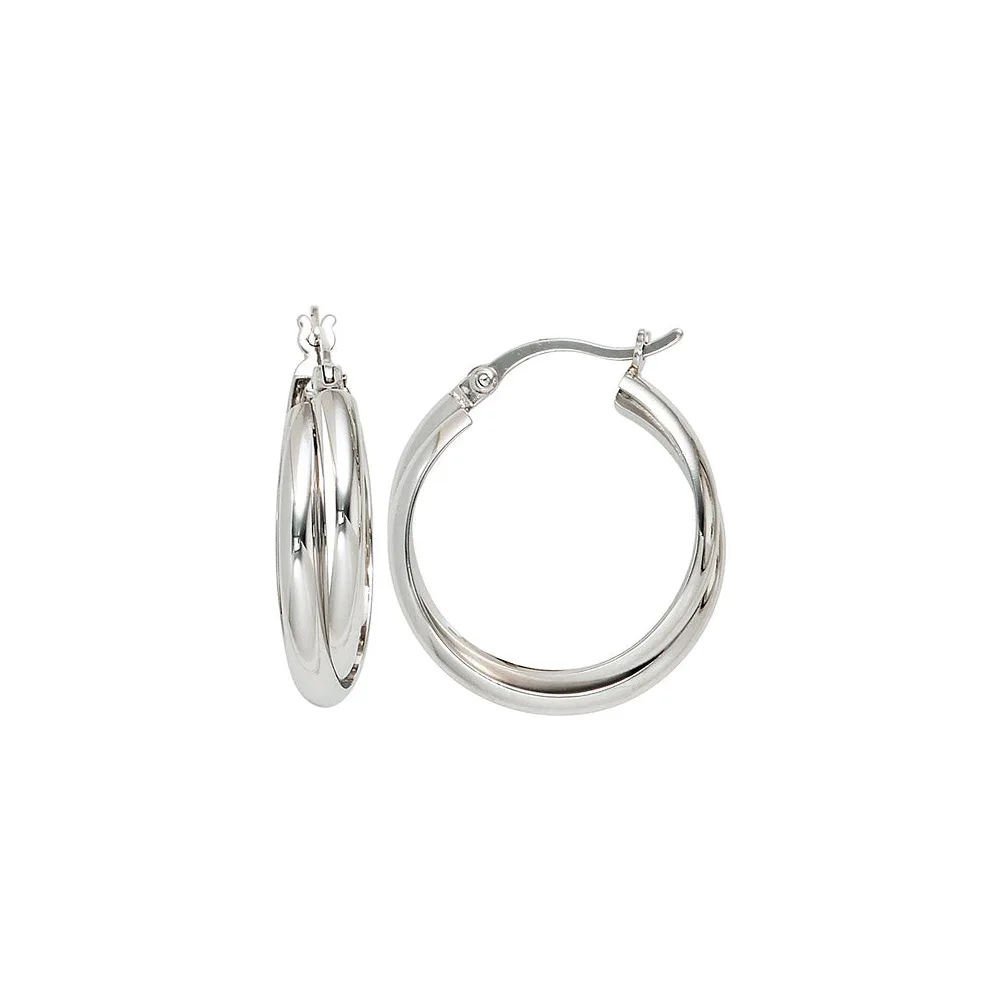 Creolen rund 925 Sterling Silber Ohrringe Silberohrringe Silbercreolen