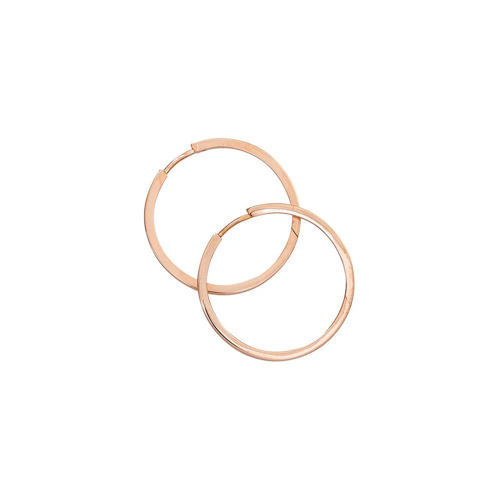 Creolen rund 925 Sterling Silber rotgold vergoldet Ohrringe