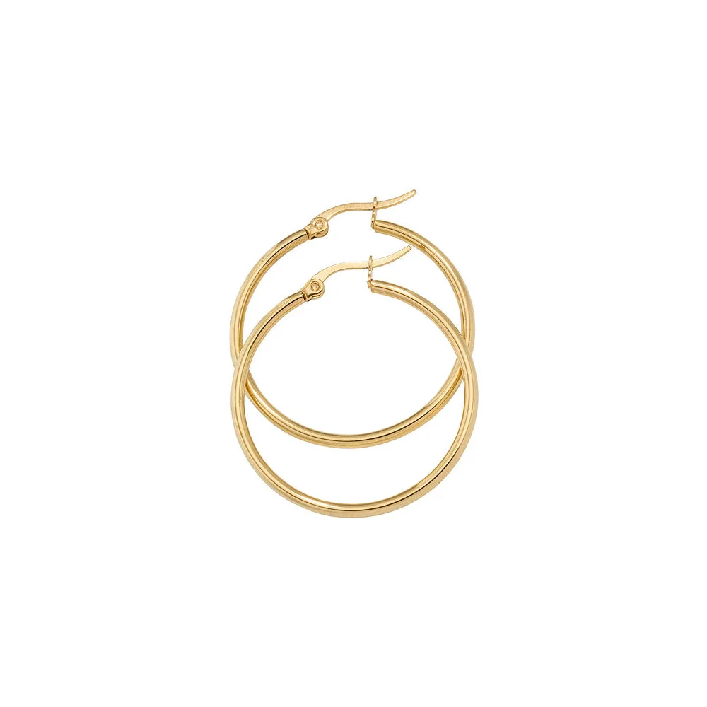 Creolen rund Edelstahl gold vergoldet Ohrringe