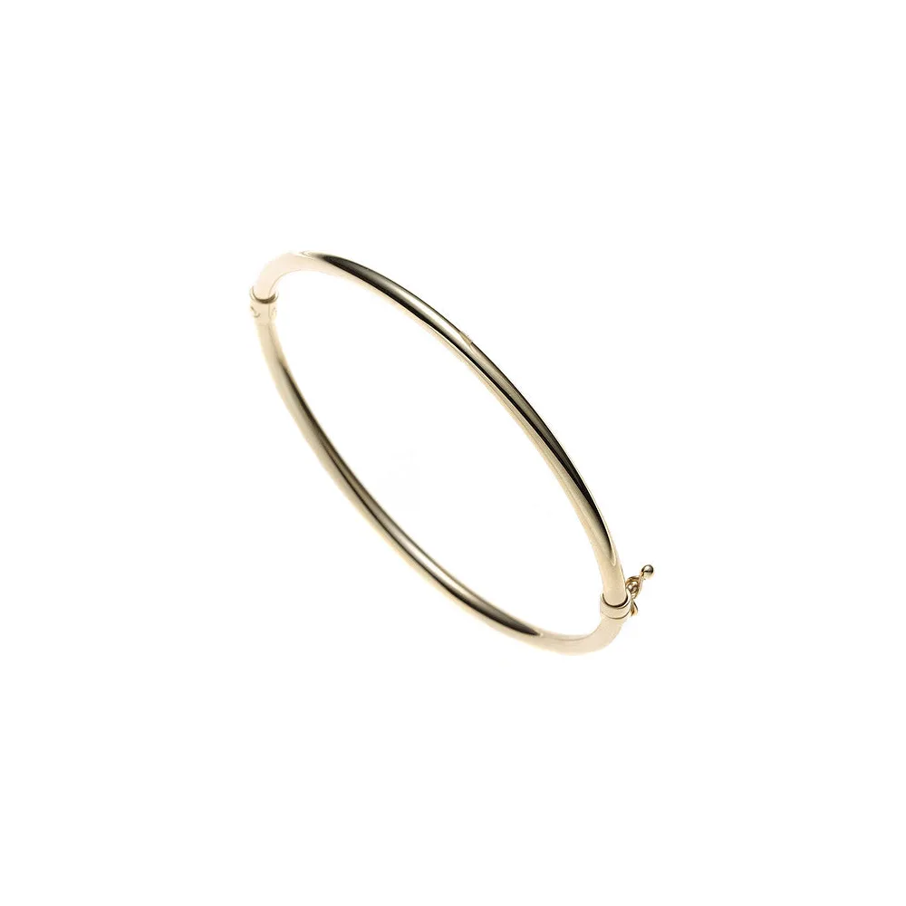 Armreif Armband oval 585 Gold Gelbgold Goldarmreif Steckverschluss