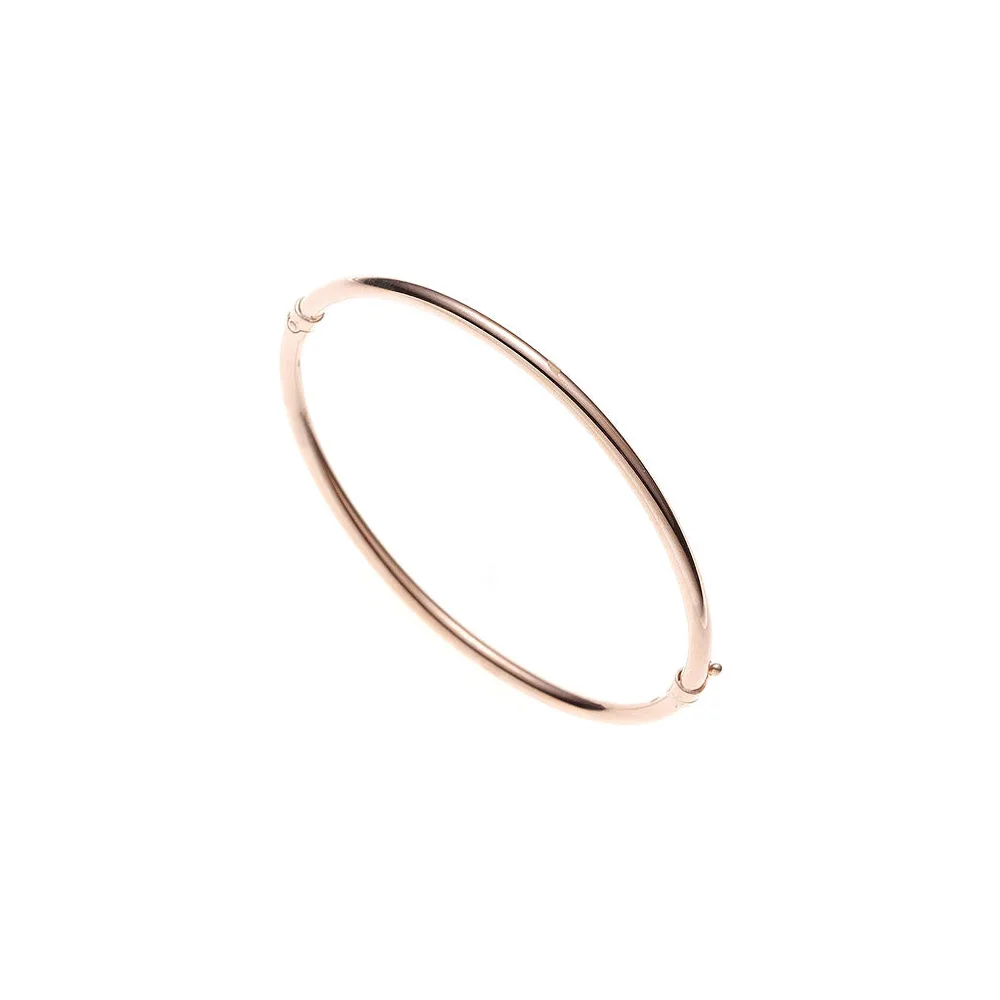 Armreif Armband oval 585 Gold Rotgold Goldarmreif Steckverschluss