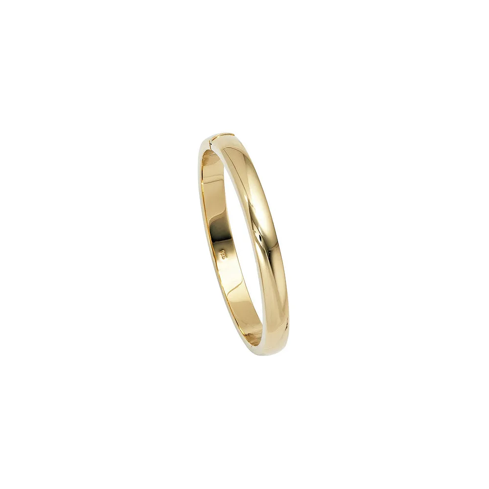 Armreif Armband oval 925 Silber gold vergoldet Kastenschloss