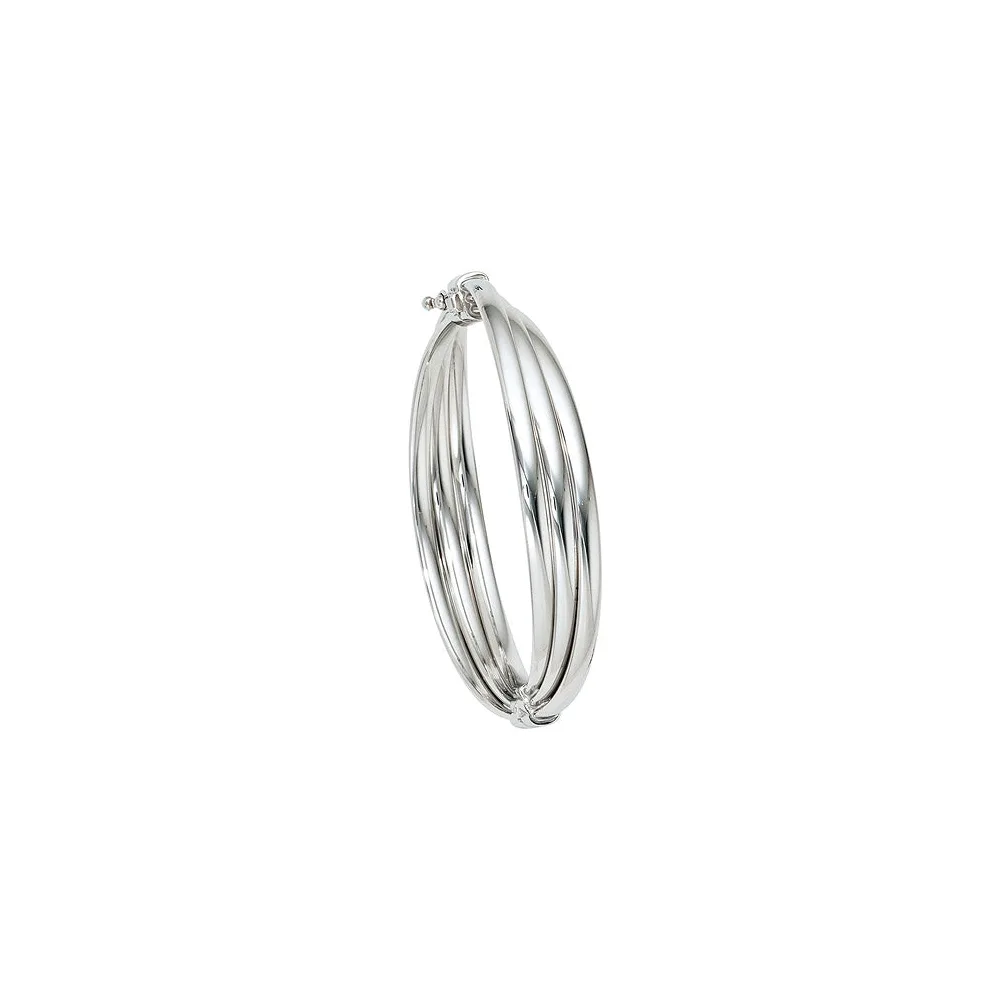 Armreif Armband oval 925 Sterling Silber Silberarmreif Klappverschluss