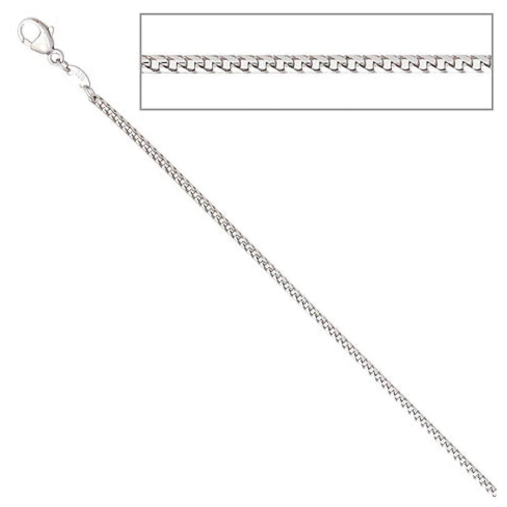 Bingokette 585 Weißgold 1 5 mm 45 cm Gold Kette Halskette Weißgoldkette