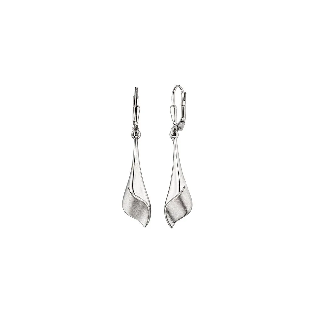 Boutons 925 Sterling Silber mattiert Ohrringe Ohrhänger Silberohrringe