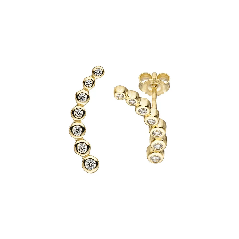 Ohrstecker 333 Gold Gelbgold mit Zirkonia Ohrringe Goldohrringe