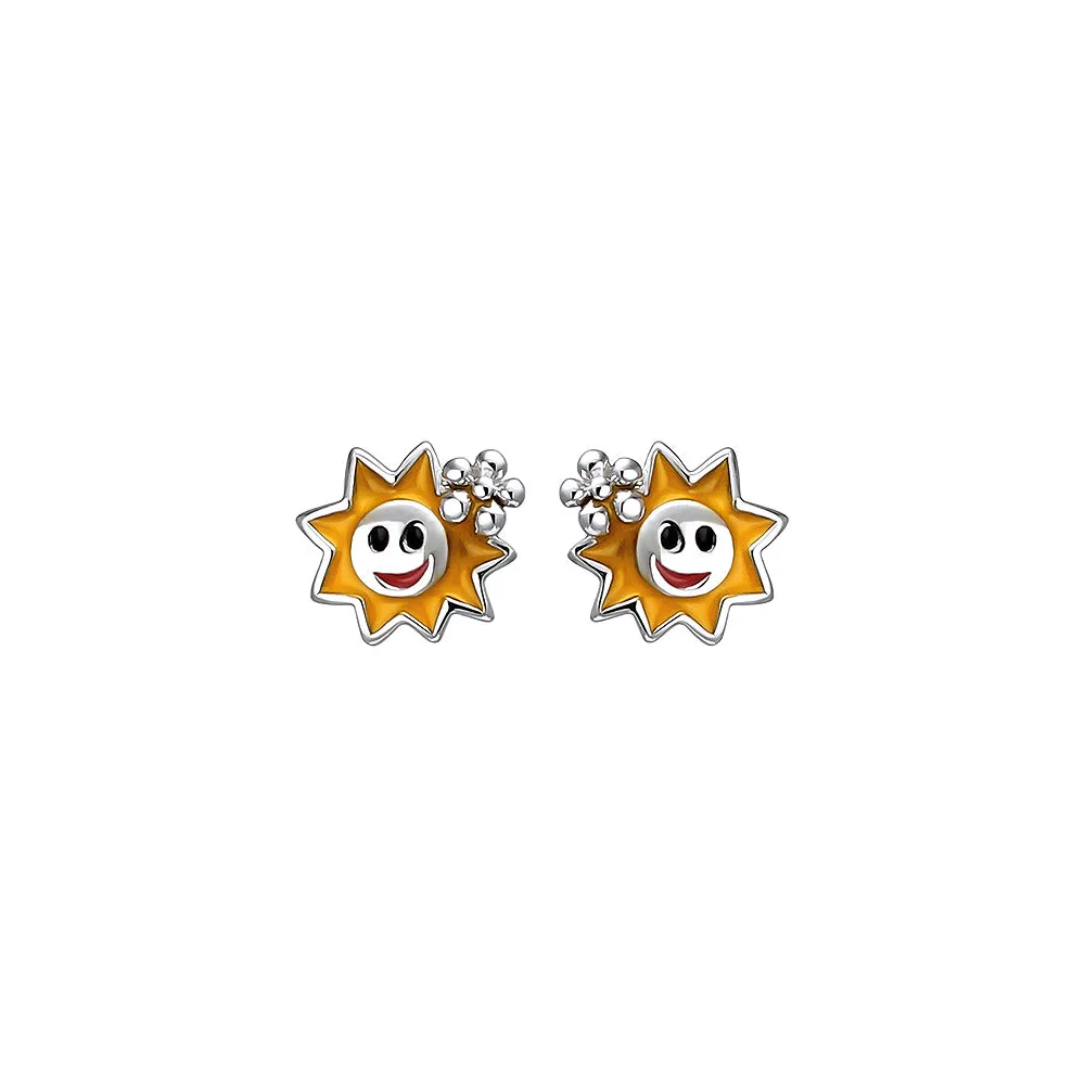 Kinder Ohrstecker Sonne 925 Sterling Silber Ohrringe Silberohrringe