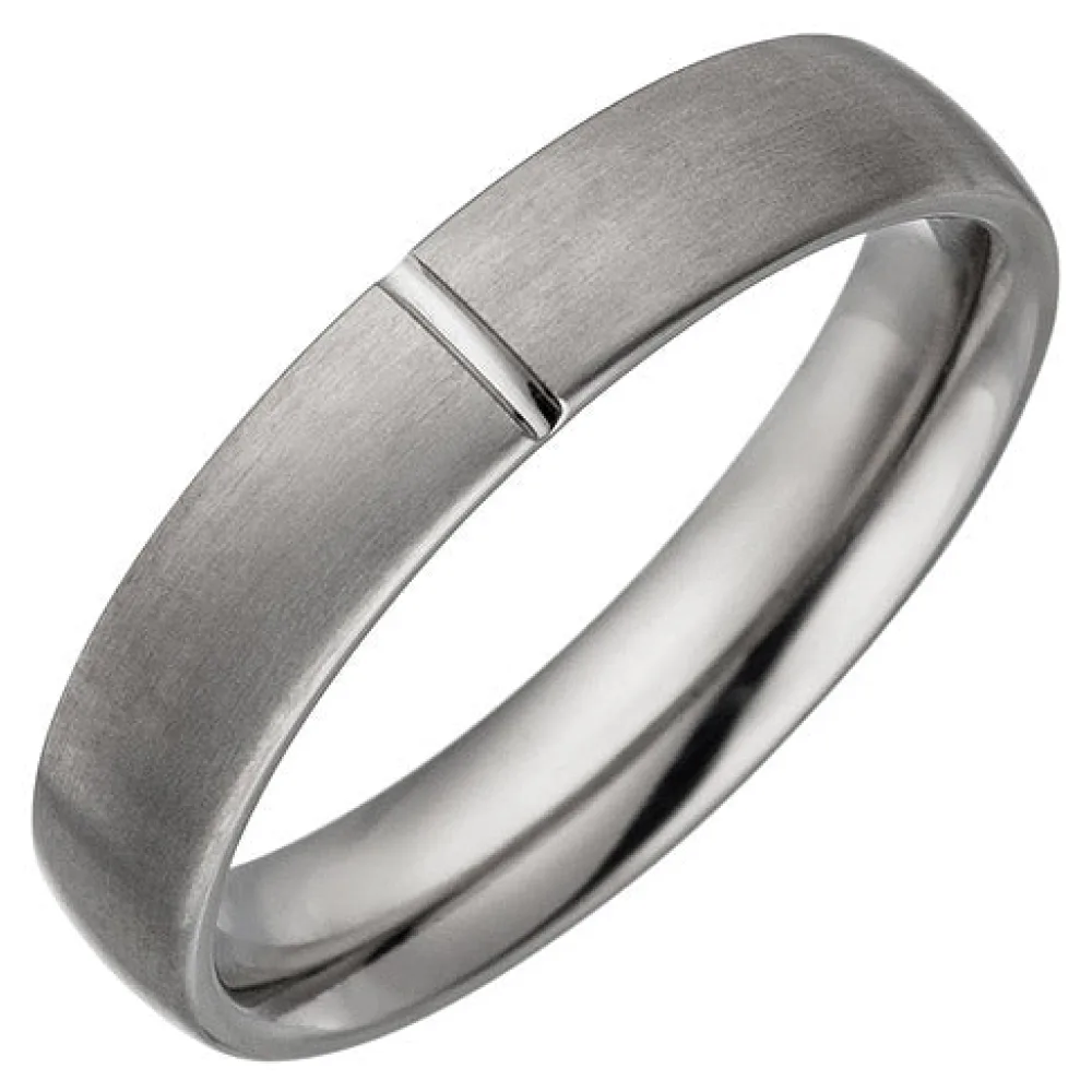 Partner Ring aus Titan matt Partnerring Titanring-62