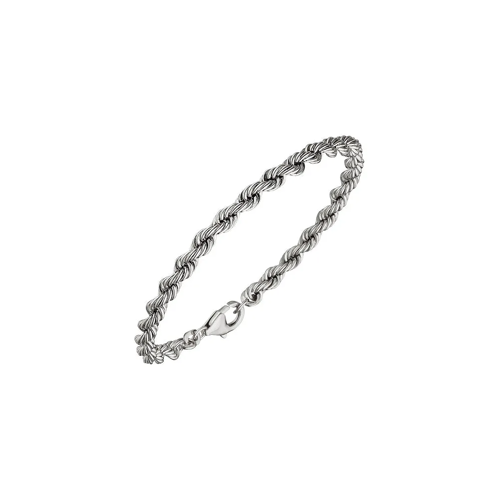 Kordelarmband 925 Sterling Silber massiv 19 cm Armband Silberarmband