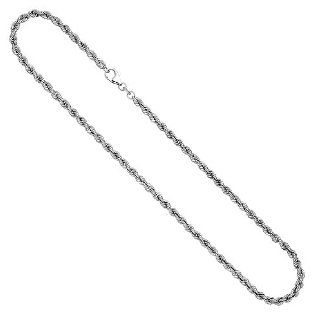 Kordelkette 925 Silber massiv 45 cm Kette Halskette Silberkette Karabiner