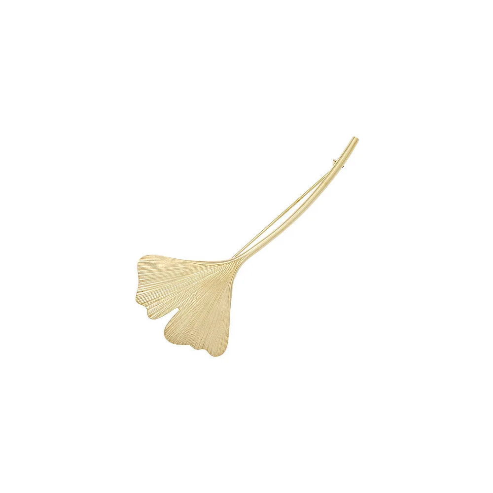 Brosche Ginko Gingko 375 Gold Gelbgold Goldbrosche