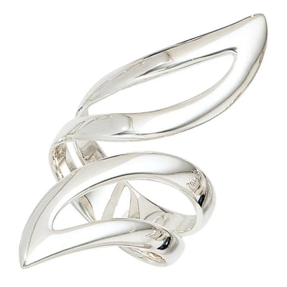 Damen Ring offen breit 925 Sterling Silber Silberring-50