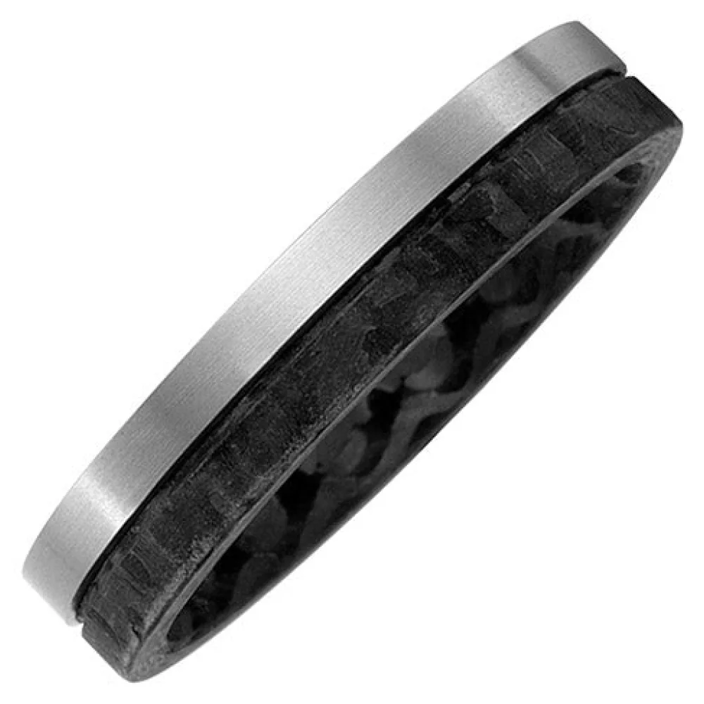Partner Ring Carbon mit Titan matt Partnerring bicolor-62