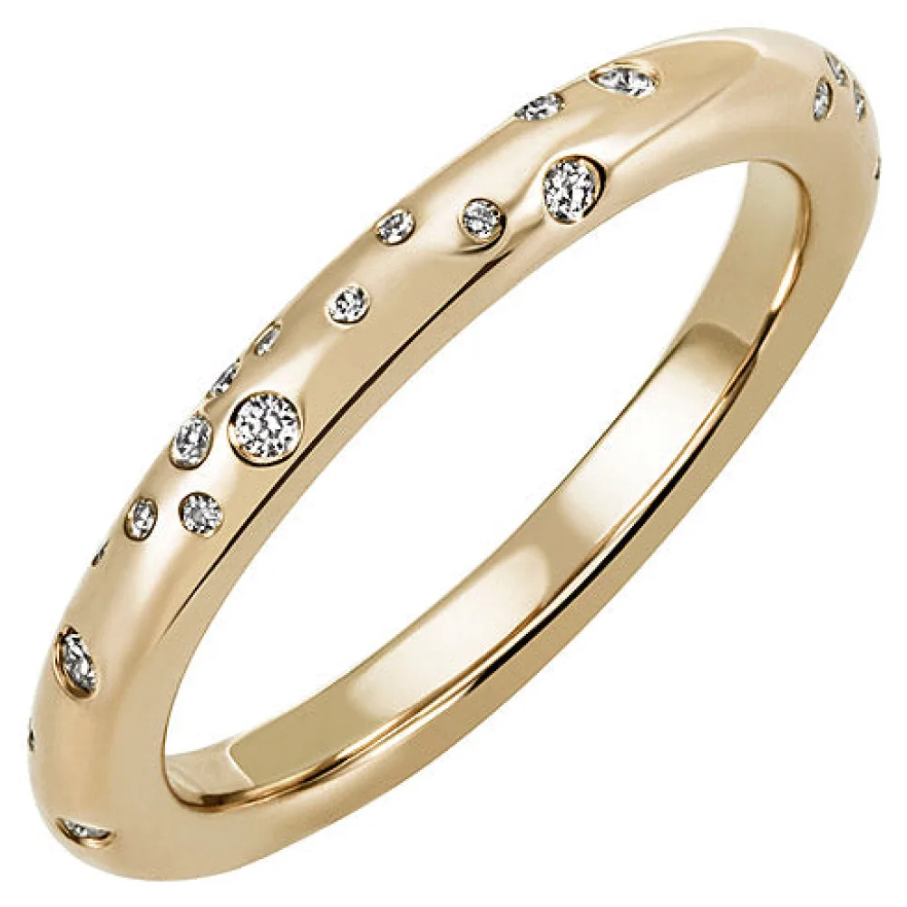 Damen Ring 585 Gold Gelbgold 34 Diamanten Brillanten 0 21ct. Diamantring-52