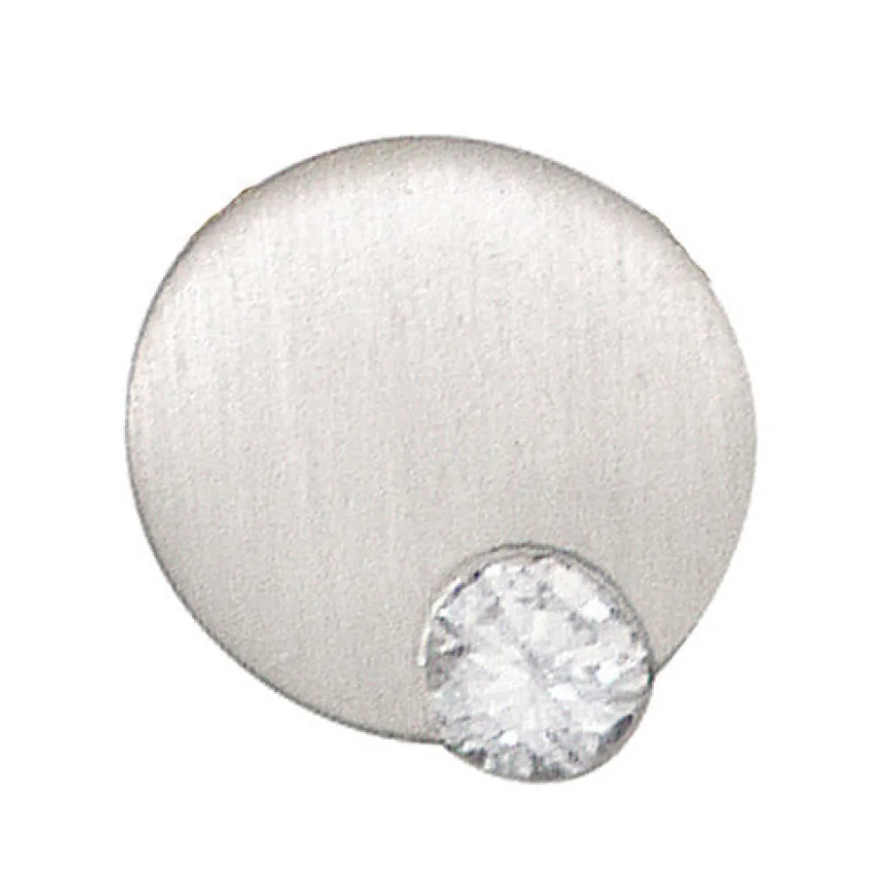Anhänger rund 950 Platin matt 1 Diamant Brillant 0 16ct. Platinanhänger