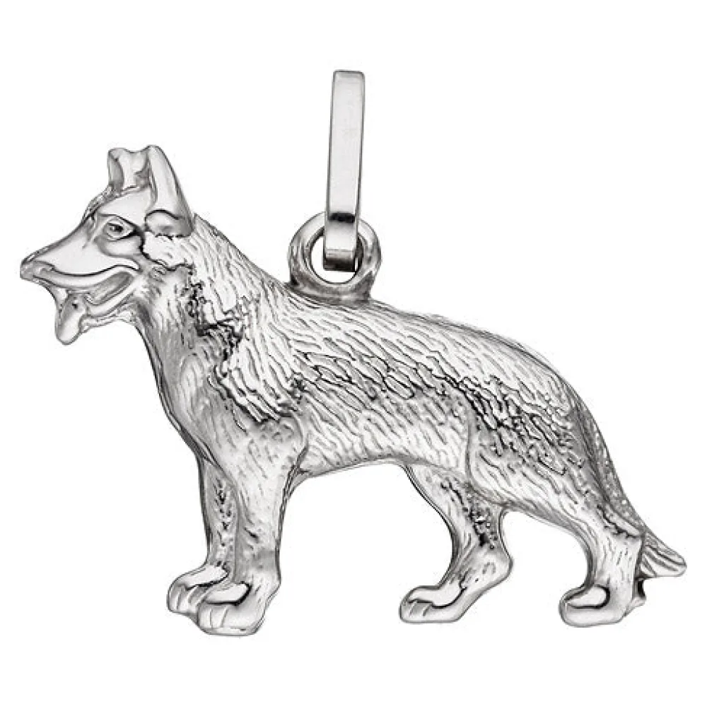 Anhänger Schäferhund Hund 925 Sterling Silber Silberanhänger