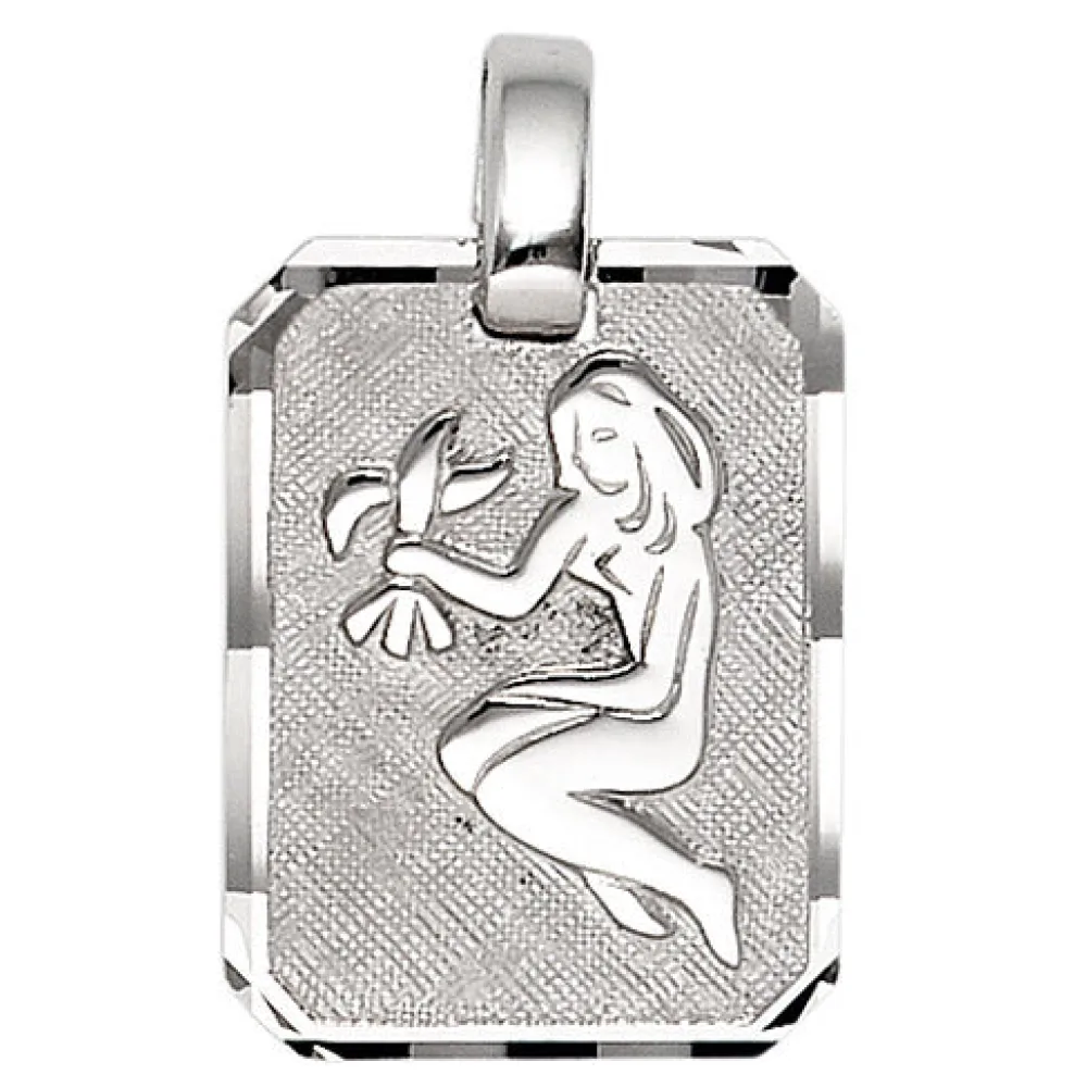 Anhänger Sternzeichen Jungfrau 925 Sterling Silber matt Sternzeichenanhänger
