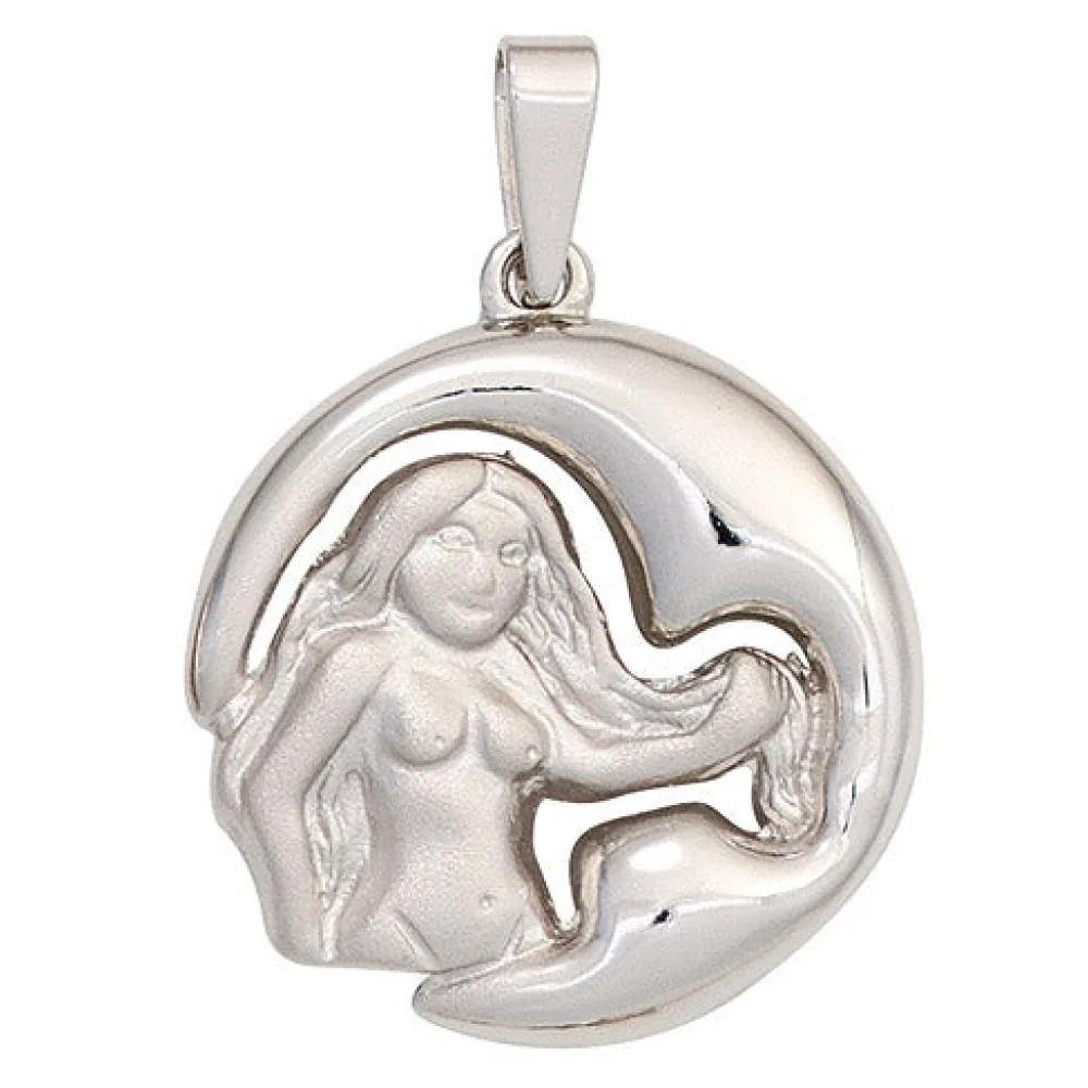 Anhänger Sternzeichen Jungfrau 925 Sterling Silber matt Sternzeichenanhänger