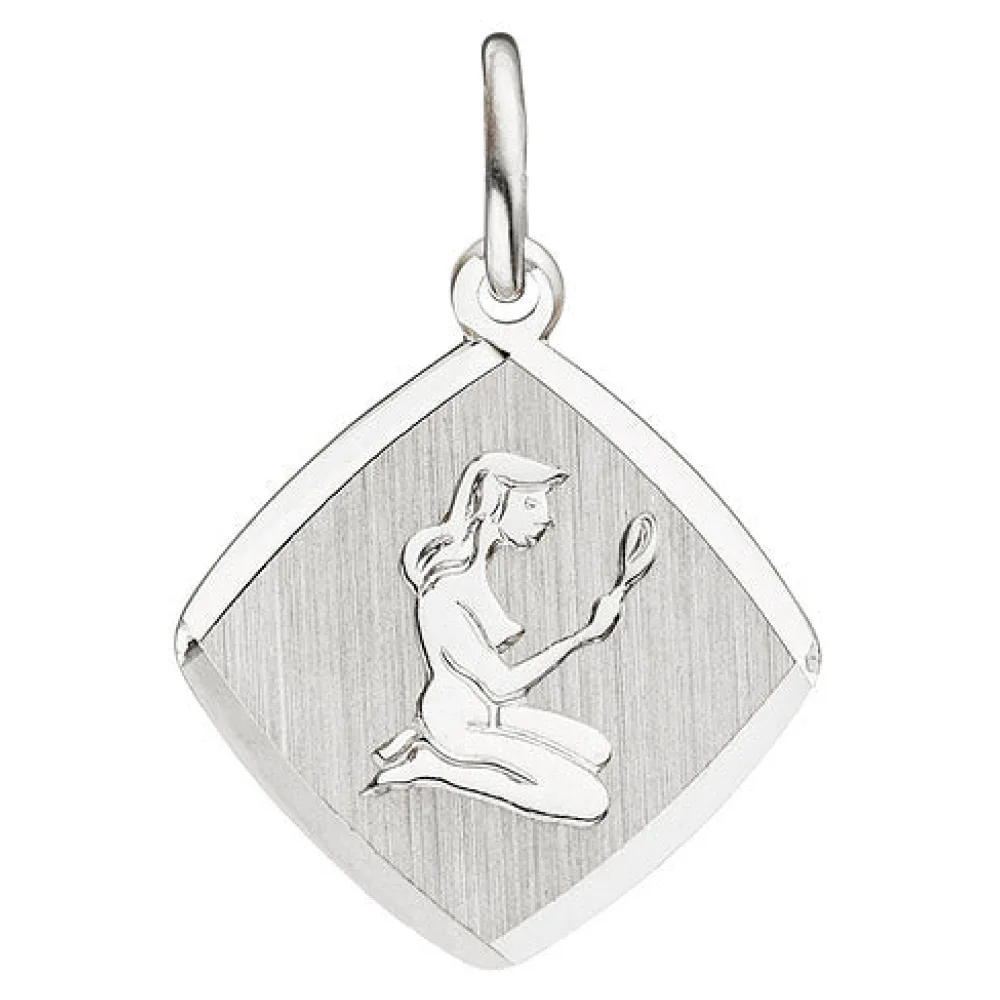 Anhänger Sternzeichen Jungfrau 925 Sterling Silber matt Sternzeichenanhänger
