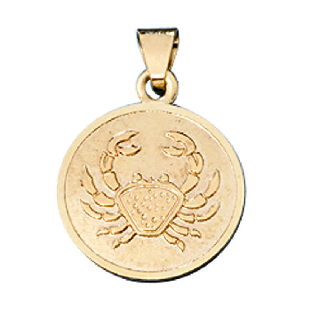 Anhänger Sternzeichen Krebs 333 Gold Gelbgold matt Sternzeichenanhänger