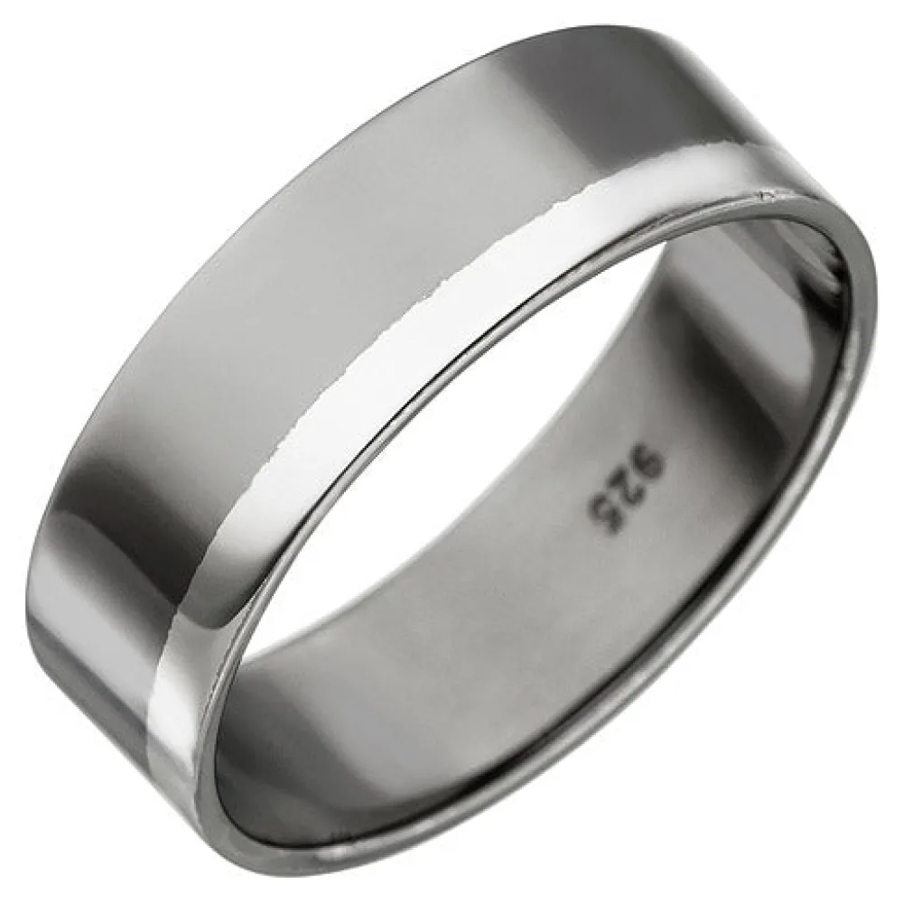 Ring 925 Sterling Silber anthrazit rhodiniert Silberring-66