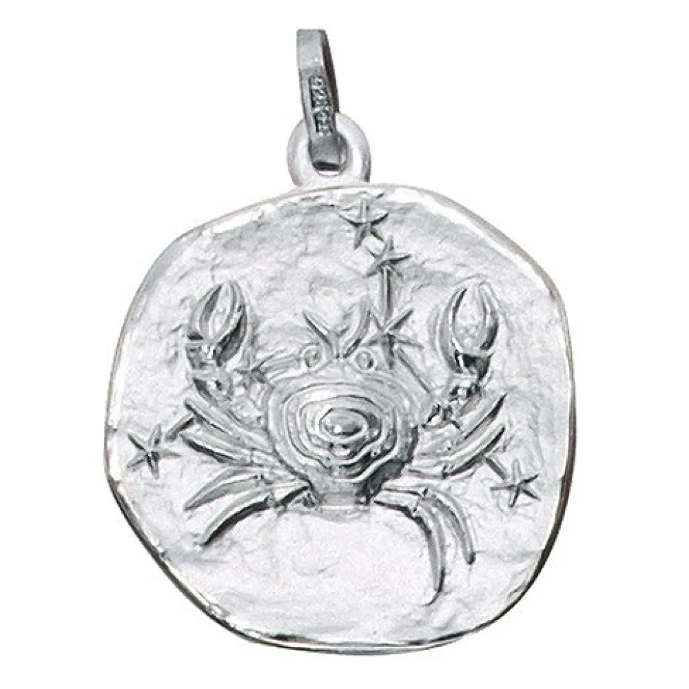 Anhänger Sternzeichen Krebs 925 Sterling Silber matt Sternzeichenanhänger