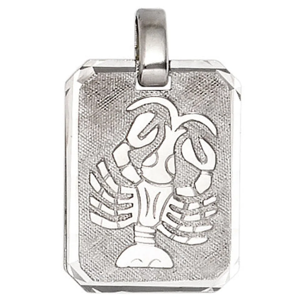 Anhänger Sternzeichen Krebs 925 Sterling Silber matt Sternzeichenanhänger