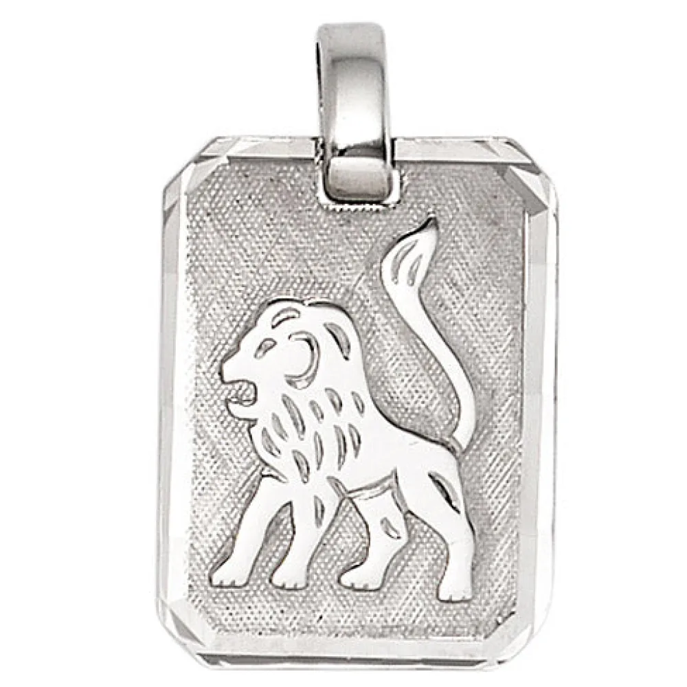 Anhänger Sternzeichen Löwe 925 Sterling Silber matt Sternzeichenanhänger