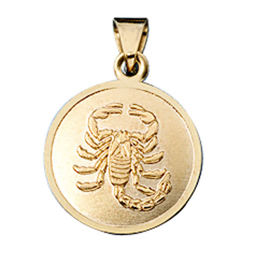 Anhänger Sternzeichen Skorpion 333 Gold Gelbgold matt Sternzeichenanhänger