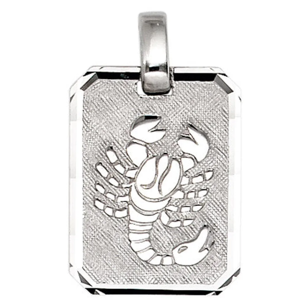 Anhänger Sternzeichen Skorpion 925 Sterling Silber matt Sternzeichenanhänger