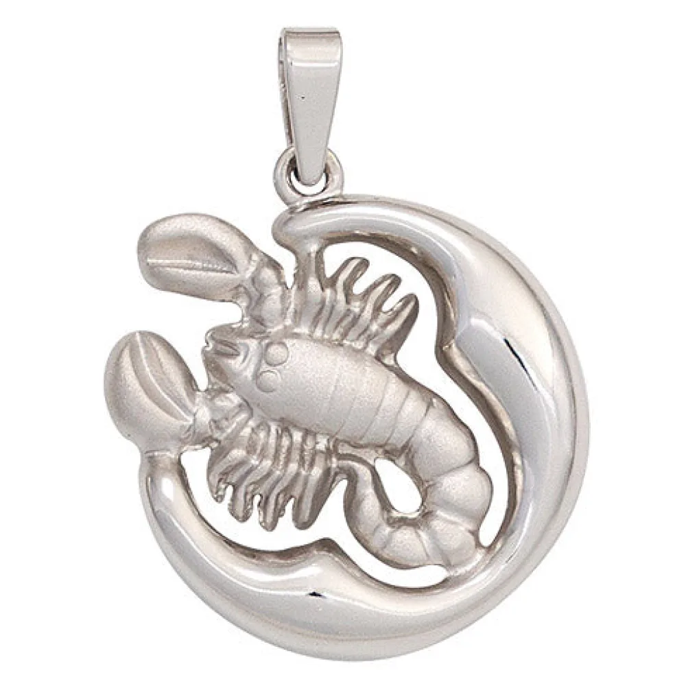 Anhänger Sternzeichen Skorpion 925 Sterling Silber matt Sternzeichenanhänger