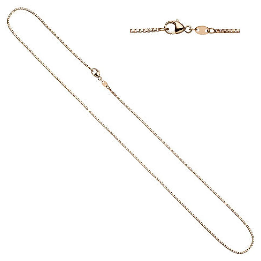 Venezianerkette 585 Gold Rotgold 1 2 mm 42 cm Kette Halskette Rotgoldkette