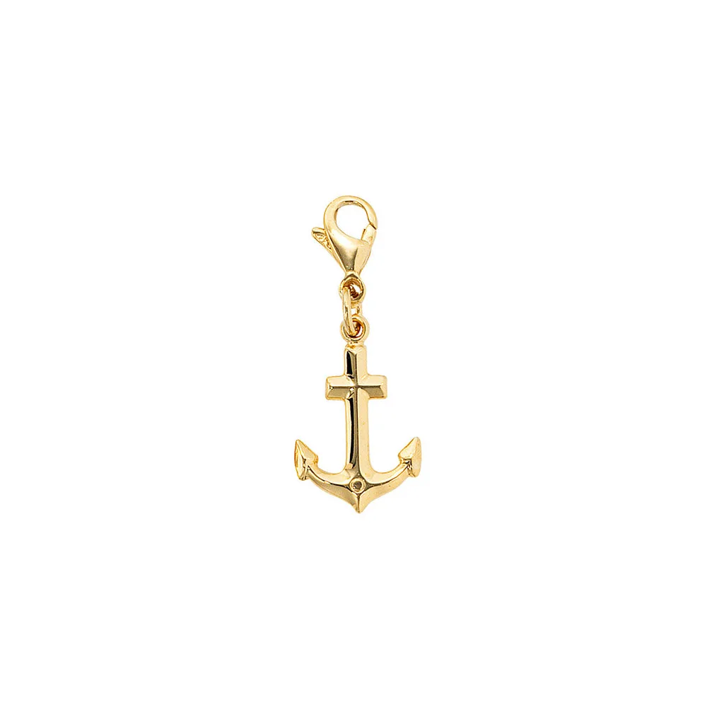 Einhänger Charm Anker 333 Gold Gelbgold
