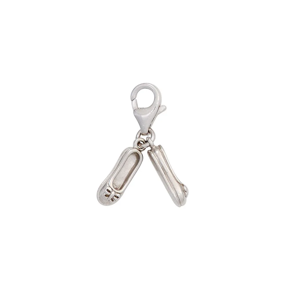 Einhänger Charm Ballerinas 925 Sterling Silber rhodiniert