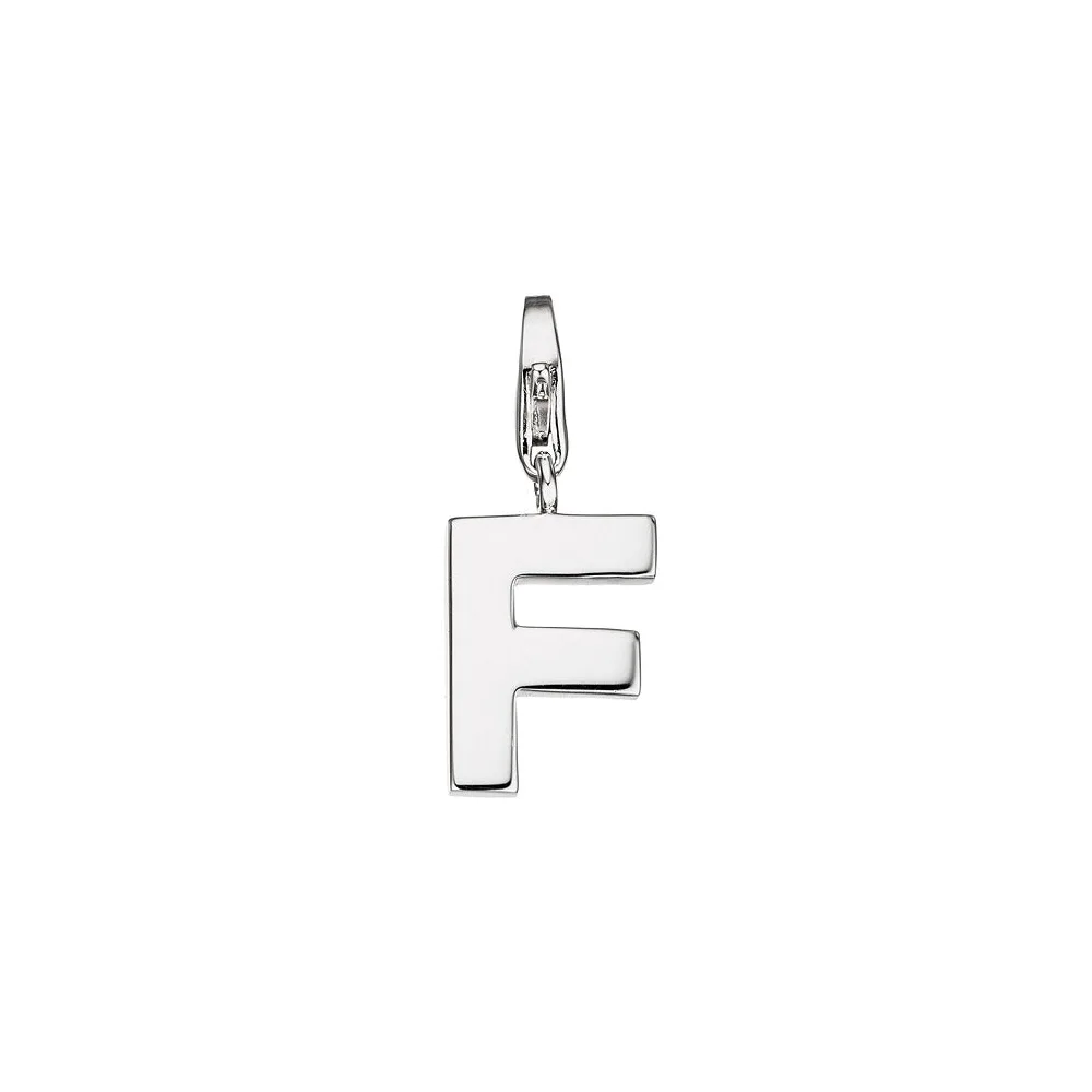 Einhänger Charm Buchstabe F 925 Sterling Silber Anhänger für Bettelarmband