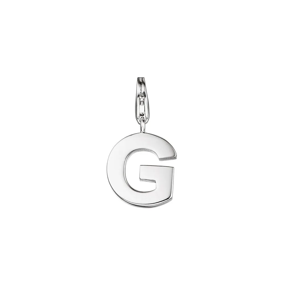 Einhänger Charm Buchstabe G 925 Sterling Silber Anhänger für Bettelarmband