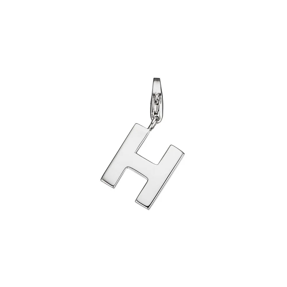 Einhänger Charm Buchstabe H 925 Sterling Silber Anhänger für Bettelarmband