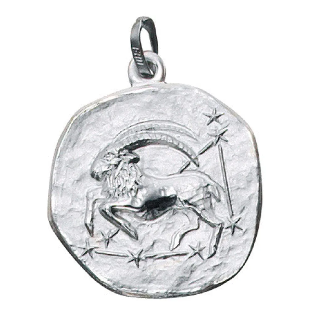 Anhänger Sternzeichen Steinbock 925 Silber matt Sternzeichenanhänger