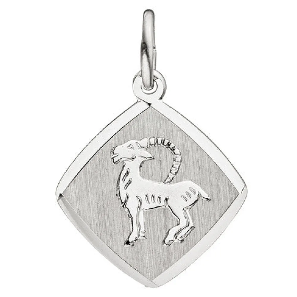 Anhänger Sternzeichen Steinbock 925 Sterling Silber matt Sternzeichenanhänger